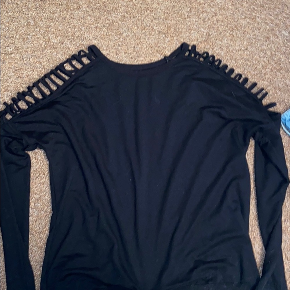 Long Sleeve Slitted Shirt